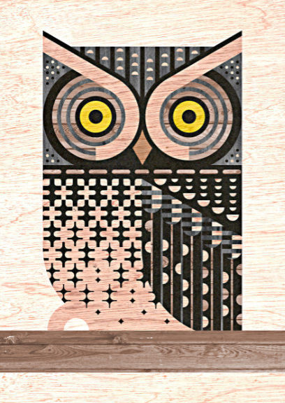 Scott Partridge - Illustration - Bearded Screech Owl