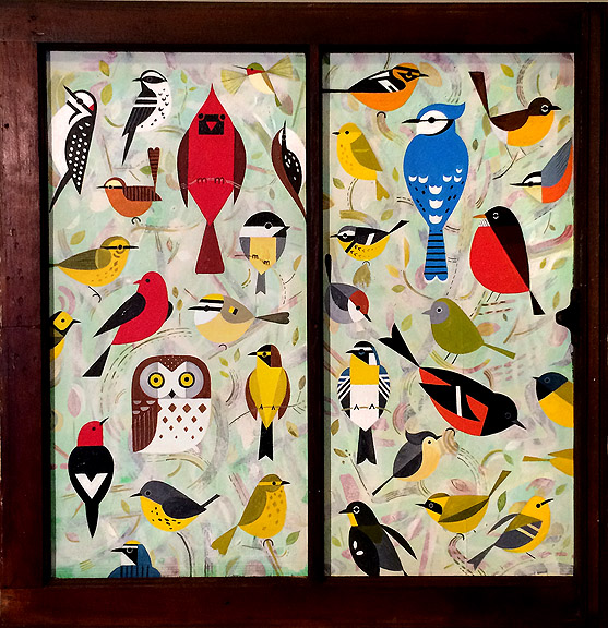 Scott Partridge - painting - bird window 4