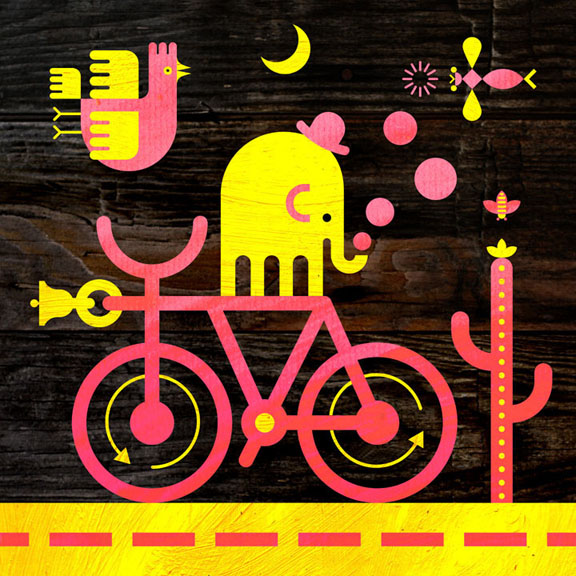 Scott Partridge - Illustration - Elephant and Bicycle 