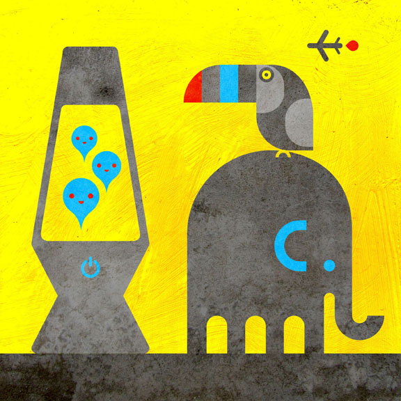 Scott Partridge - Illustration - Elephant and Toucan 