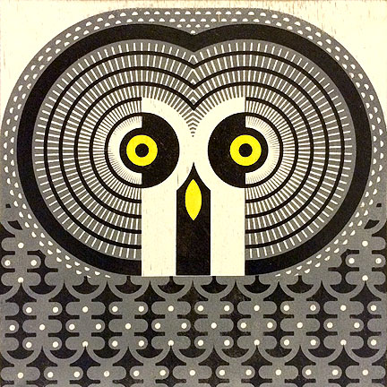 Scott Partridge - painting - great grey owl 12 x 12