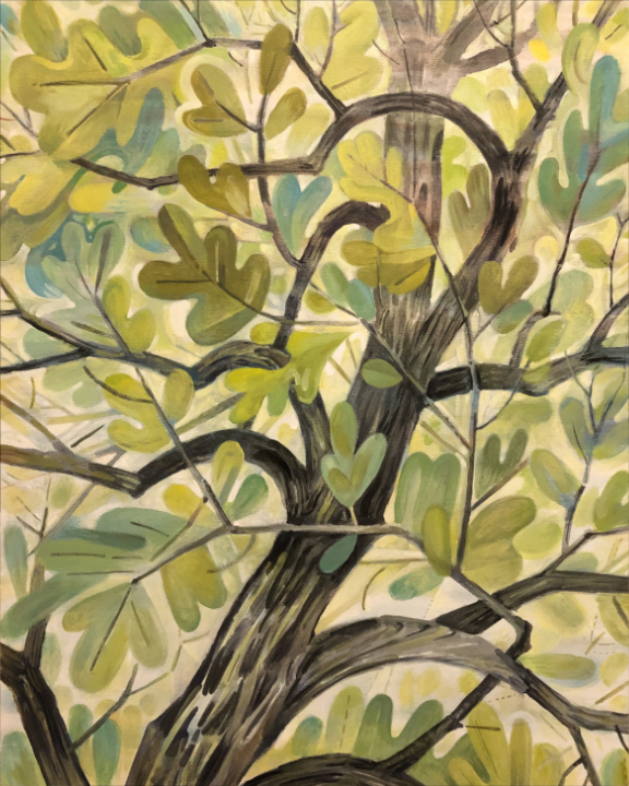 Scott Partridge - the birdless tree - acrylic painting