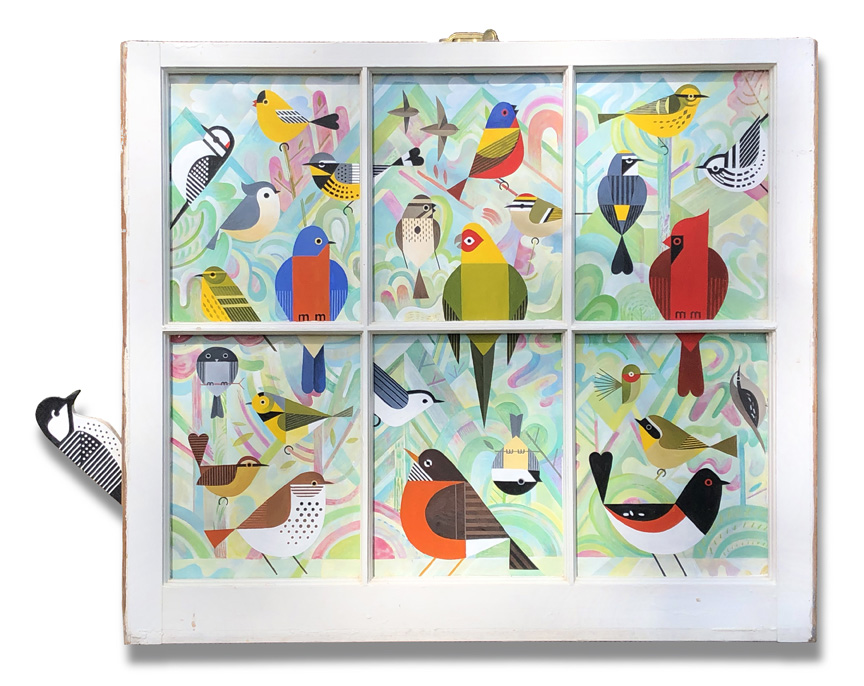 scott partridge - acrylic painting - bird window 12
