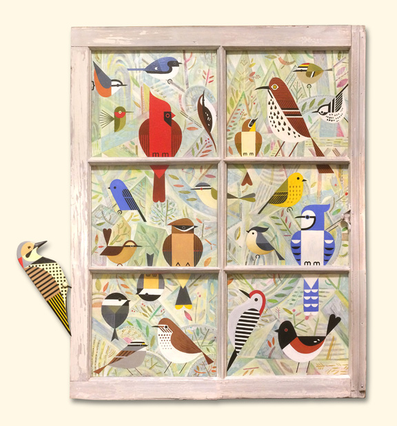 Scott Partridge - painting - bird window 8