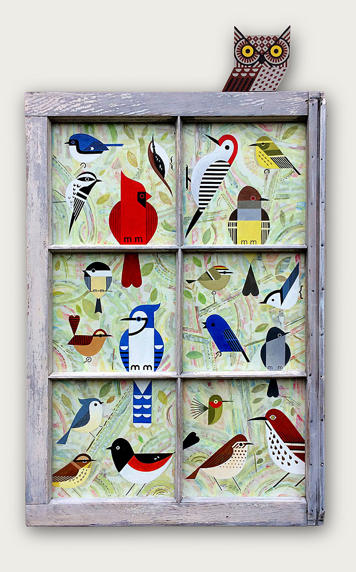 Scott Partridge - painting - bird window 7