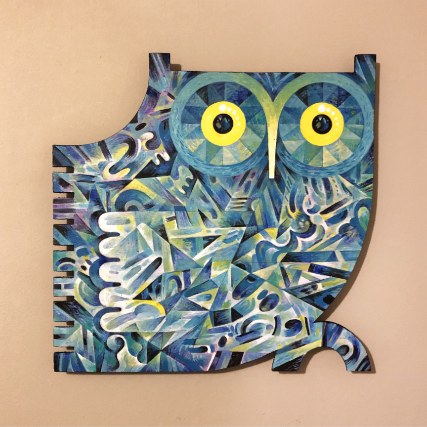 scott partridge - acrylic painting - day owl 2 2022