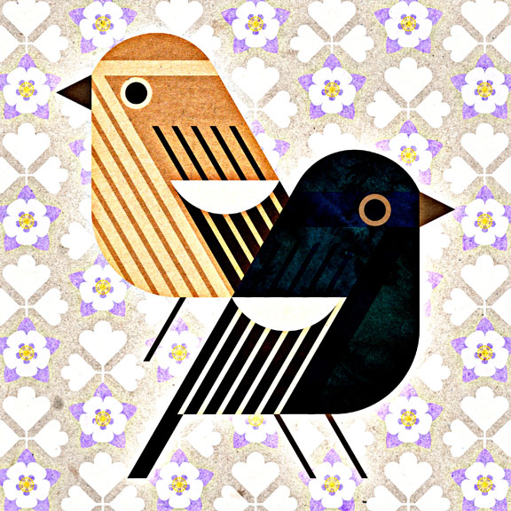 scott partridge - state bird and flower - Lark Bunting and Columbine