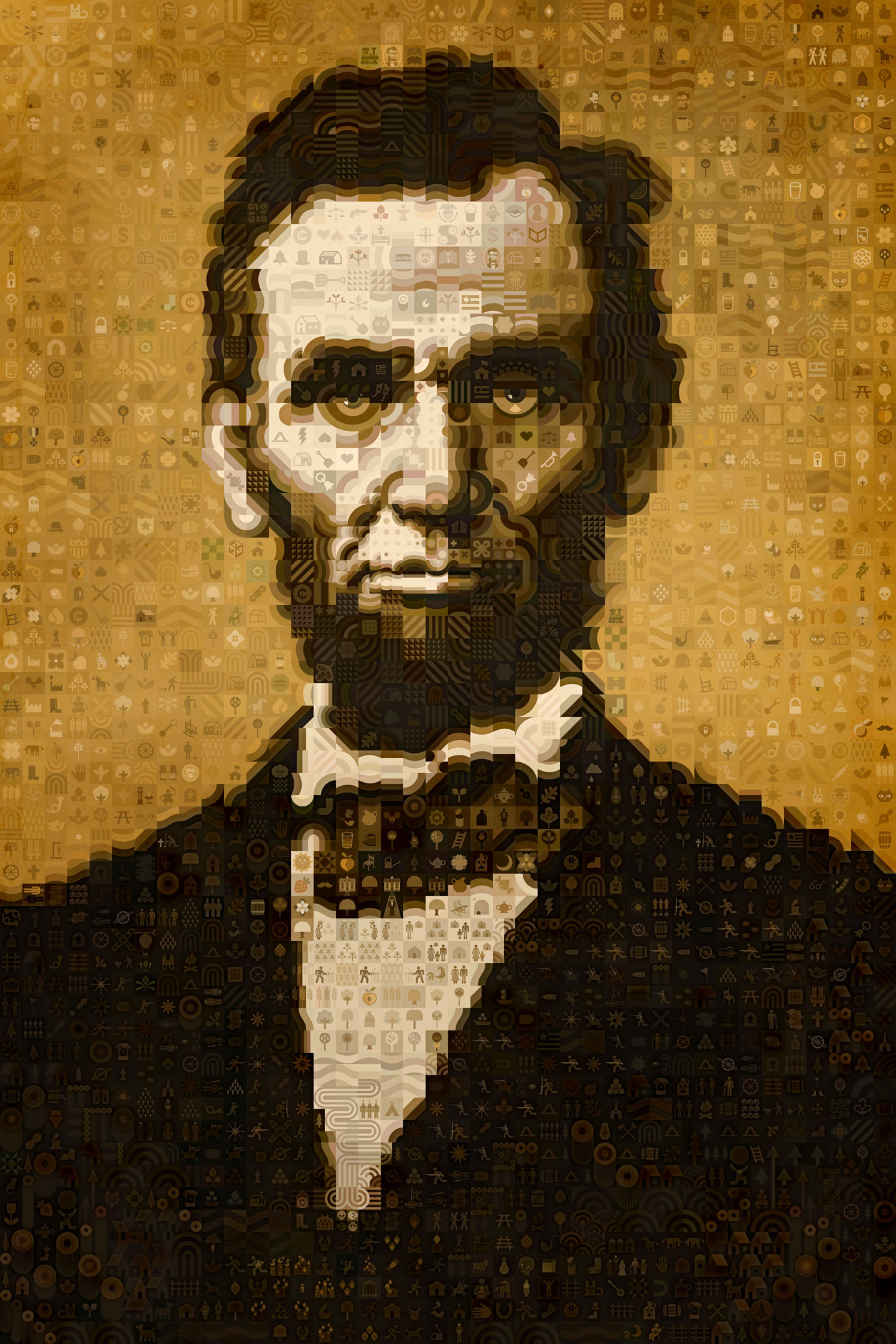 scott partridge - Abraham Lincoln digital mosaic
