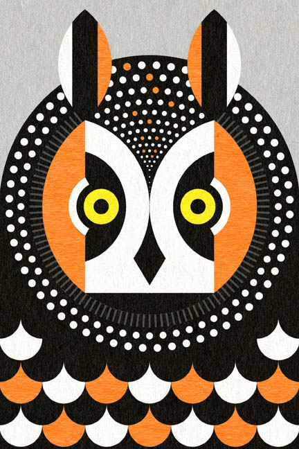 Scott Partridge - Illustration - Long Eared Owl