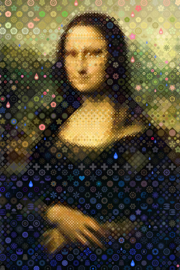 pixelated mona lisa