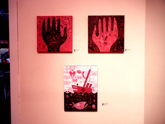 queen city gallery - scott partridge show - red and black
