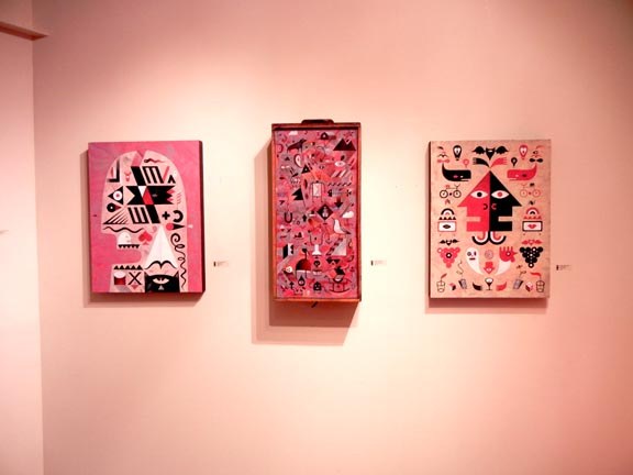queen city gallery - scott partridge show - red and black