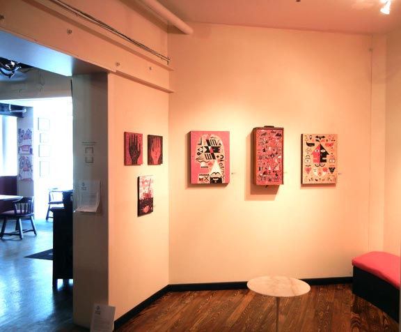 queen city gallery - scott partridge show - red and black