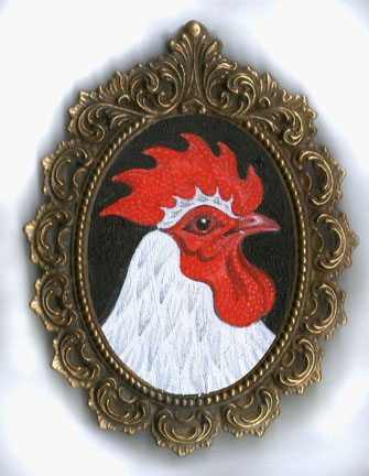 Scott Partridge - painting - rooster portrait