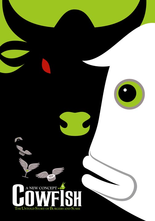 Scott Partridge - custom art for The Cowfish restaurant - Wicked