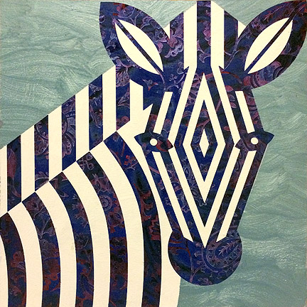 Scott Partridge - painting - zebra 12 x 12
