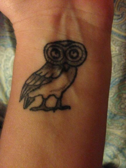 FYeahTattoos.com — Owl hand tattoo as a preface to my Athena half...