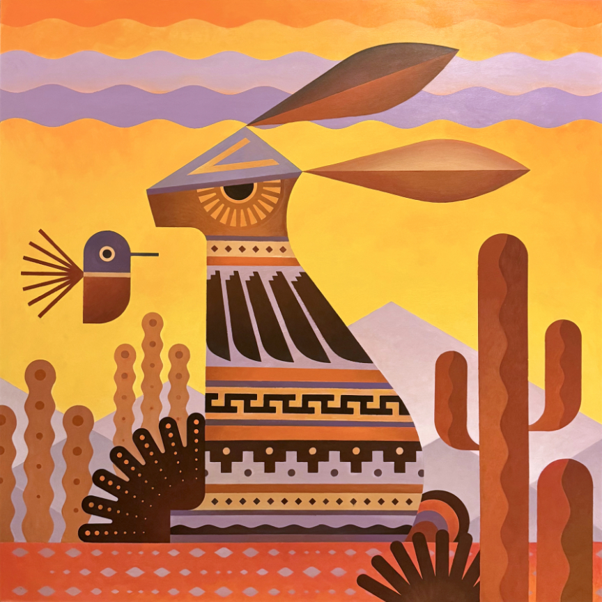 scott partridge - painting - Desert Jackrabbit