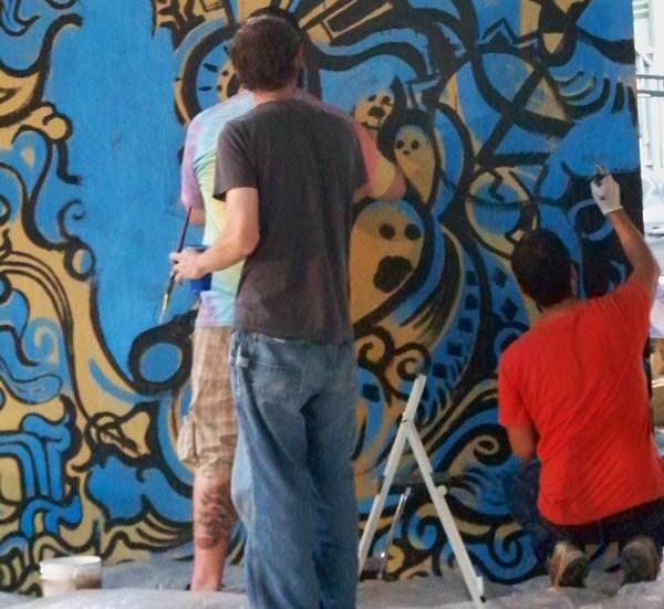 live painting - elizabeth block party - where it's at