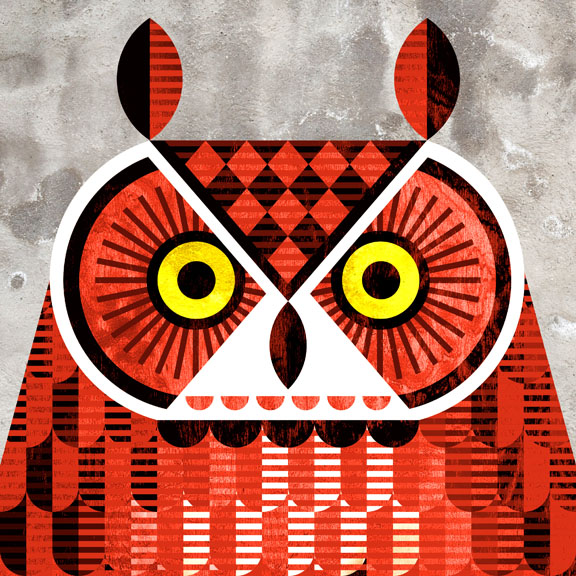 Scott Partridge - Illustration - Great Horned Owl