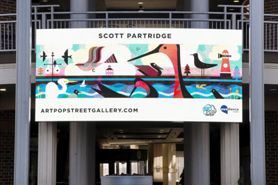 scott partridge illustration - charlotte artpop 2017 - ballantyne digital display