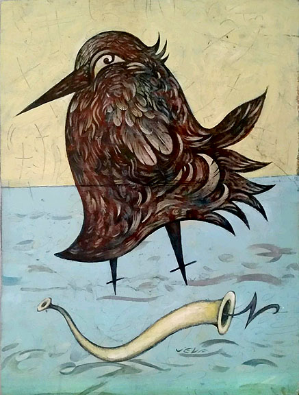 scott partridge - painting - blackbird