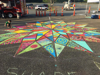 scott partridge - eastland something new - public art - mural - sun painting