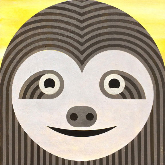 Scott Partridge - painting - sloth