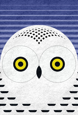 snowy owl - art o mat block - scott partridge